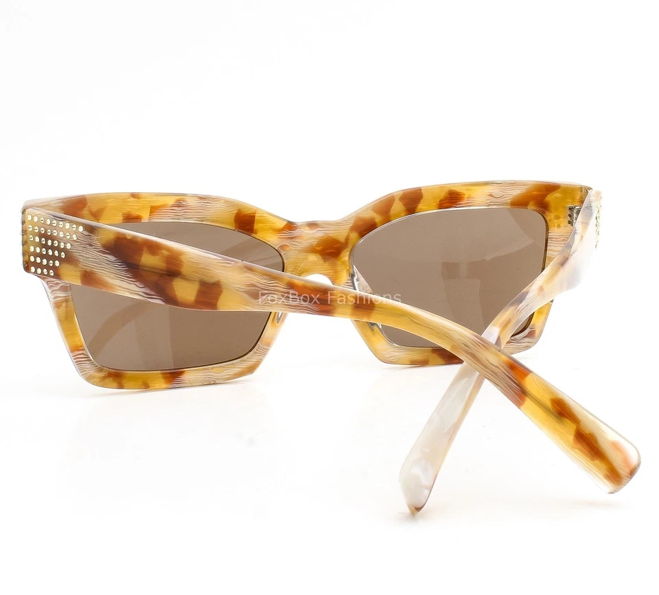 Alain Mikli Arlette Sunglasses A05052B 005/73 Yellow Horn Tortoise No Case - Image 3 of 4