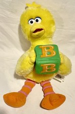 Sesame Street Big Bird W/ Letter B Block Plush Stuffed Animal Toy 2010 Nanco 13  