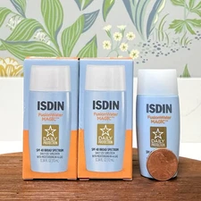 ISDIN Fusion Water Magic SPF 40 Broad Spectrum Sunscreen 0.34 oz MINI TRAVEL x 2