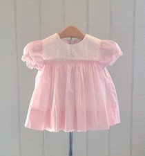 Vintage Petite Ami Pink Smocked Embroidered Heart Dress Infant Girls Size 6M