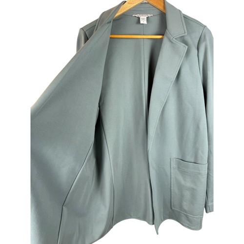 Athleta Eastbound Stretch Travel Blazer Sage Green Size 12 - Picture 8 of 10