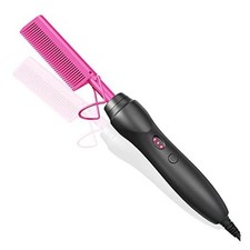 Hot Comb Hair Straightener Pressing Combs - Ceramic Electric Hair 001pink