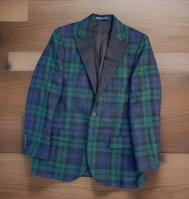 Polo Ralph Lauren Boy's Wool Blazer/Suit Jacket Size 14 Tartar style Italy made