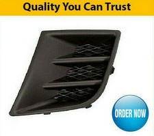 2009-Front Bumper Fog Grille Matte Black No Light Hole Left Fits Peugeot 107 12