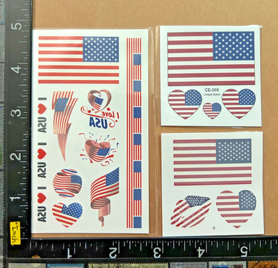 USA TEAM UNITED STATES - 3 SHEETS TEMPORARY TATTOOS BEAUTIFUL DESIGN #WORLDCUP26