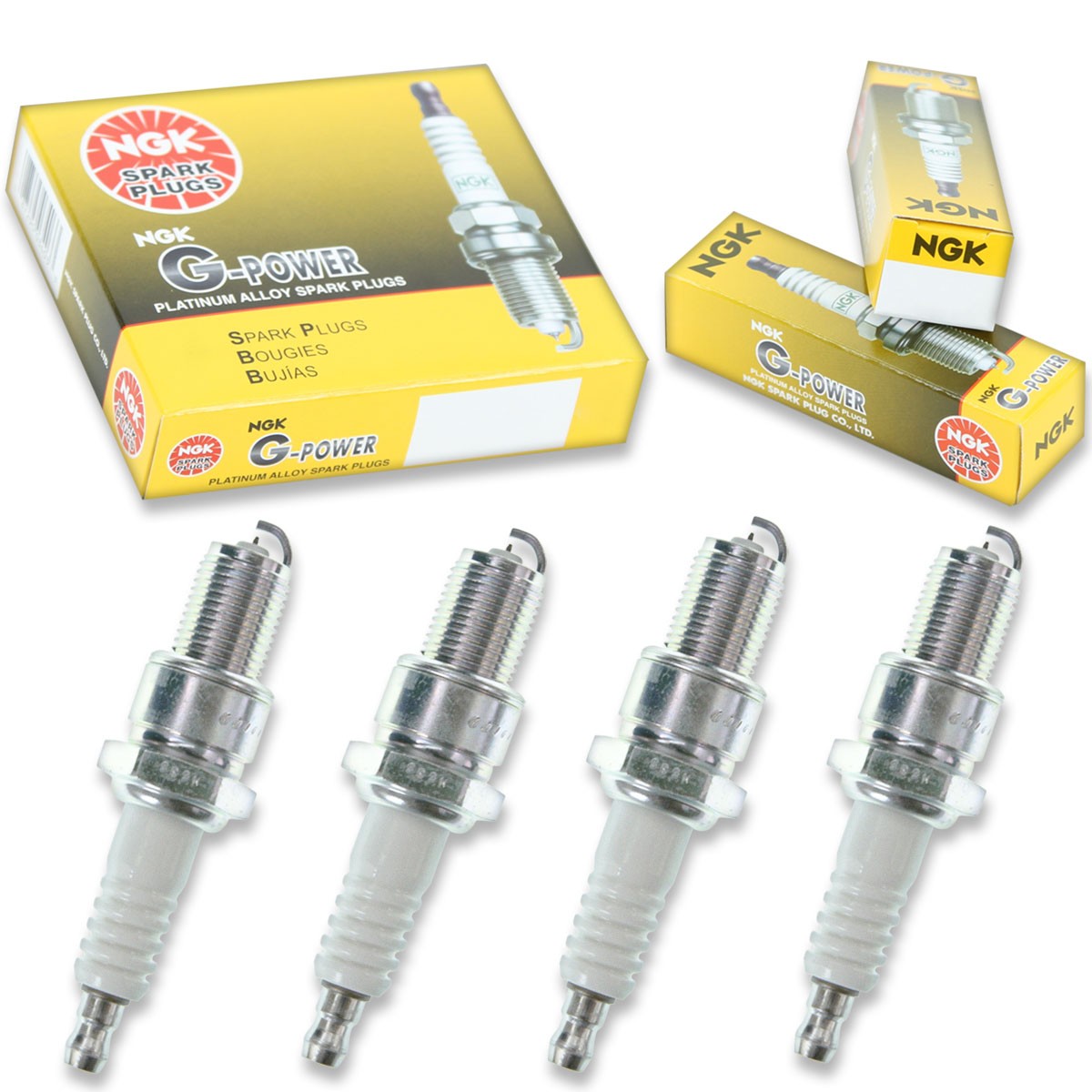 4 pcs NGK G-Power Spark Plugs for 1999-2002 Daewoo Lanos 1.5L L4 - Engine pl
