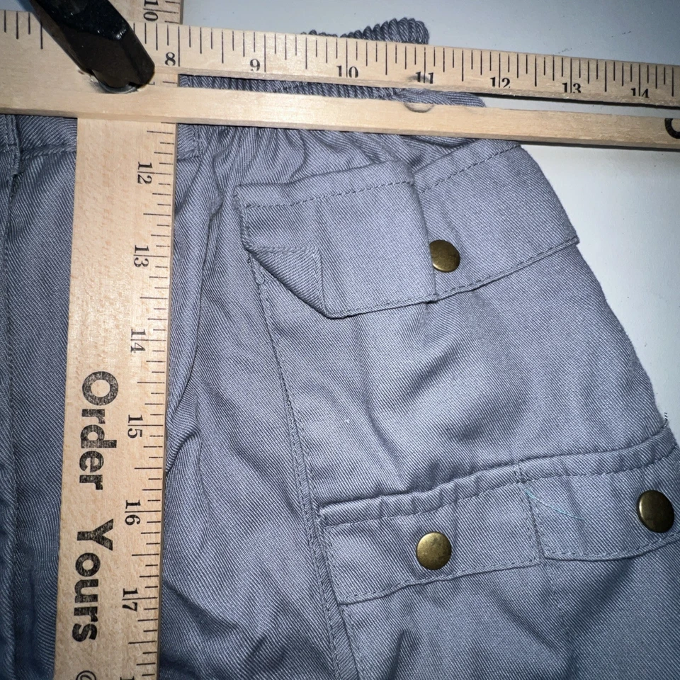 Pantalones Cortos Vintage Sears Carga Juniors Talla 13 Azul Cintura Elástica Cierre Botón Sarga Foto 3 de 4