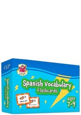 CGP Books Spanish Vocabulary Flashcards for Ages 7-9 wit Hardback UK IMPORT