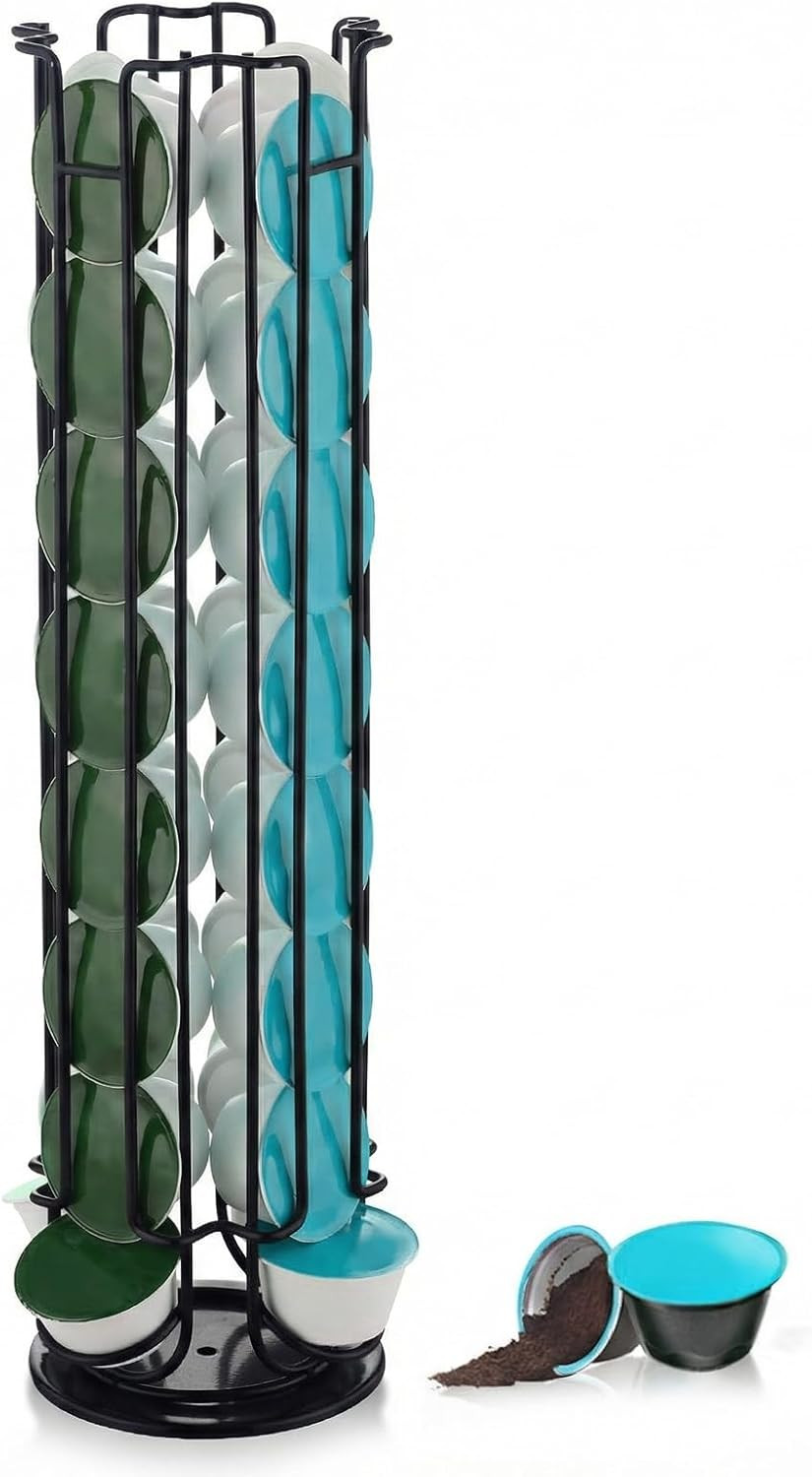 Porta Capsule Dolce Gusto Girevole: Organizer Caffè in Metallo 24/32 Posti