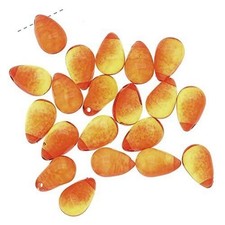 Jablonex Czech Glass Teardrop Beads 20 Pack , 9mm Fire Opal 