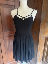 Womens American Eagle Soft & Sexy Mini Dress Black Fit & Flare XS