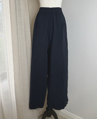 Commonry Navy Blue Wide Leg Pants Size 18 XXL Luxe Capsule Elastic Waist