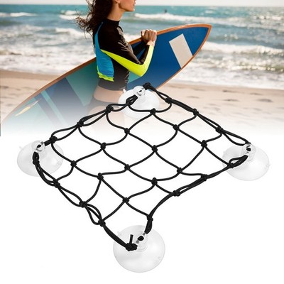 Durable Nylon Rope Mesh Surfboard Plastic Suction Cup Storage Net Paddleboar SET
