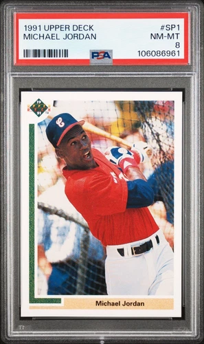 1991 Upper Deck Michael Jordan Rookie RC #SP1 PSA 8 NM-MT Chicago White Sox