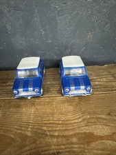 Mini Cooper Sunnyside SS1002 Pull Back Die Cast Blue Set Of Two