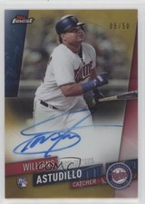 2019 Topps Finest Auto Gold Refractor 5/50 Willians Astudillo #FA-WA Auto sc2