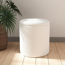 Ottoman Poufs with Storage,Soft Upholstered Vanity Stool,Multifunctional Otto...