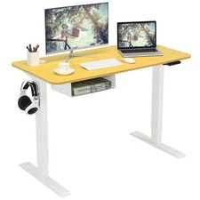 48" Electric Standing Desk Height Adjustable w/ Control Panel  USB Port Beige