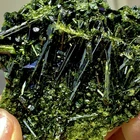 149G Natural green tourmaline quartz crystal cluster mineral specimen