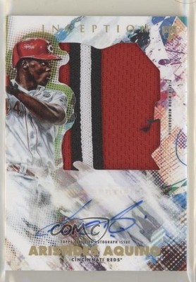 2020 Topps Inception 87/90 Aristides Aquino RPA Rookie Jumbo Patch Auto RC 0a4s