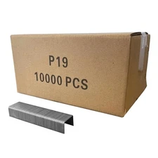 10,000 Counts 16 Gauge 1-Inch Wide Crown Staples Galvanized P-Type Heavy Duty