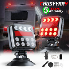 7/4 Pin Plug Wireless Magnetic LED Trailer Lights Kit Rechargeable