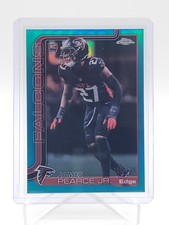 JAMES PEARCE JR 2025 TOPPS CHROME AQUA REFRACTOR ROOKIE /199 #351 FALCONS Q6563