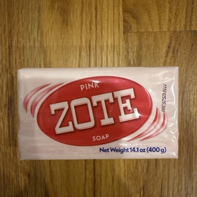 Zote Laundry Soap Bar Pink 14.1 oz Stain Remover for Delicate Clothes