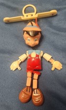 Vintage 4 1/2" Plastic Pinocchio String Puppet Marionette Walt Disney Production