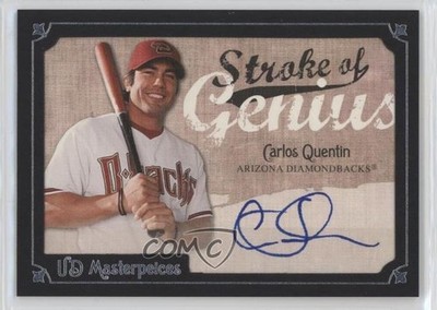 2007 UD Masterpieces Stroke of Genius Carlos Quentin #SG-CQ Auto e6p