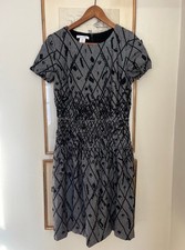 Oscar de la Renta wool embroidered shift dress 6