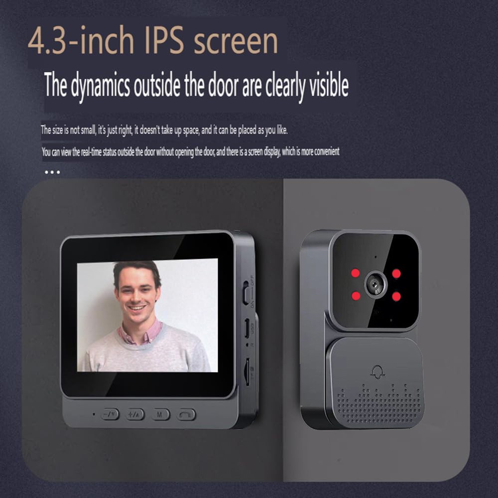 Smart Video Doorbell Phone Security Camera Door Bell Ring Intercom WiFi Wireless