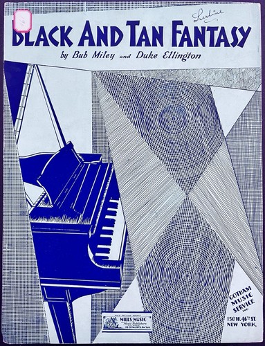 JAZZ icon DUKE ELLINGTON sheet music BLACK AND TAN FANTASY piano solo 1927