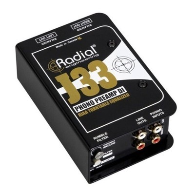 Radial Engineering J33 RIAA Turntable Phono Preamp Direct Box