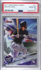 2017 Bowman's Best David Dahl #11 PSA 10 GEM MT 8d2