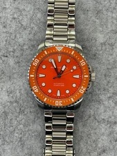 Seagull Ocean Star Series Men's Watch Orange Dial, Stainless Steel Band