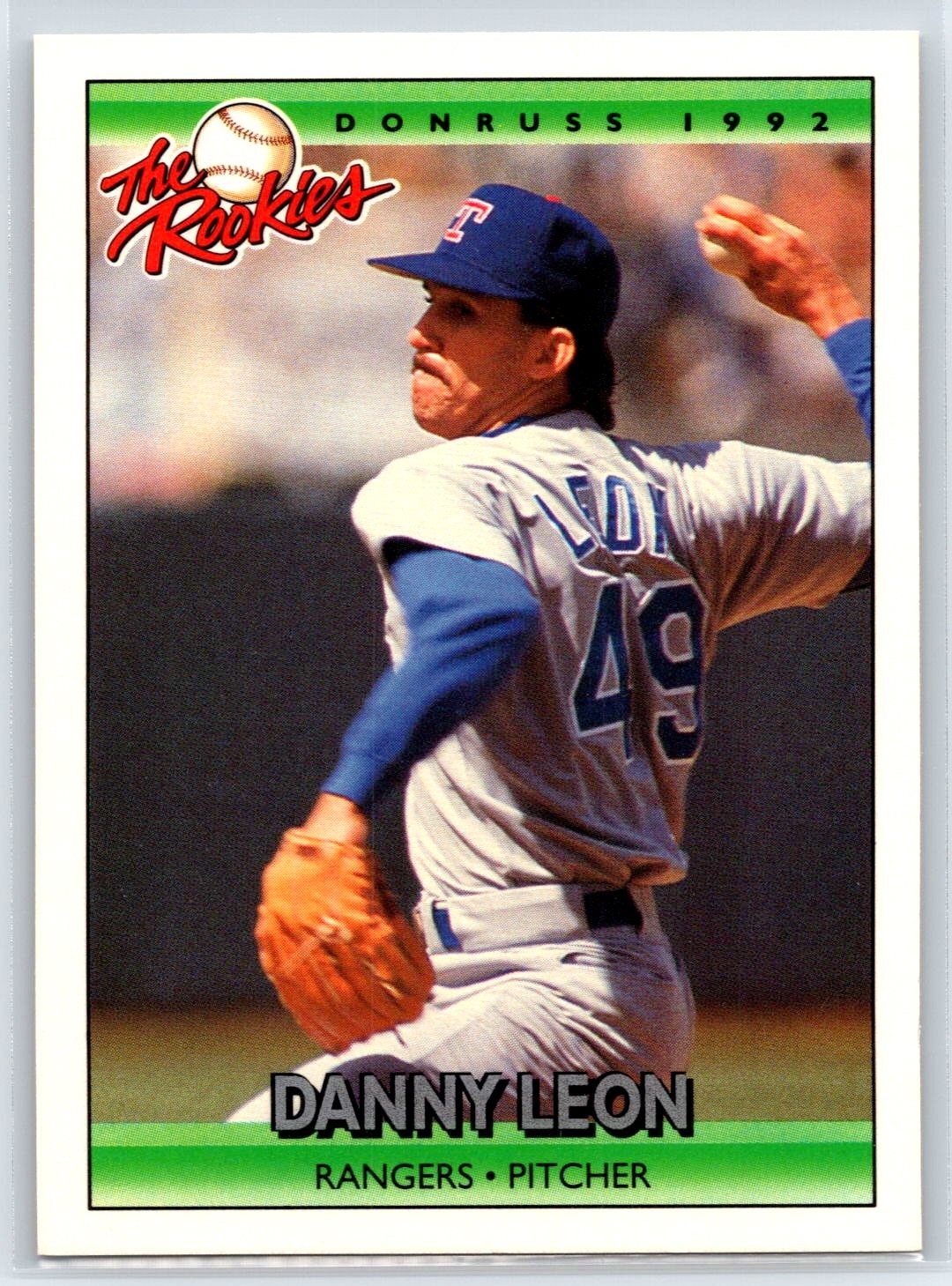 1992 Donruss The Rookies Danny Leon Rookie Texas Rangers RC #64