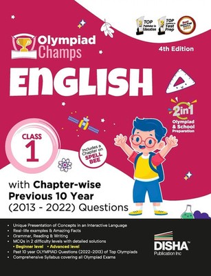 Olympiad Champs English Class 1 with Chapter-wise Previous 10 Year (2013 -...