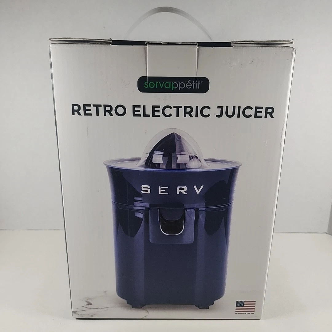 Servappetit Dark Blue 50s Retro Style Electric Citrus Juicer! Free Shipping!