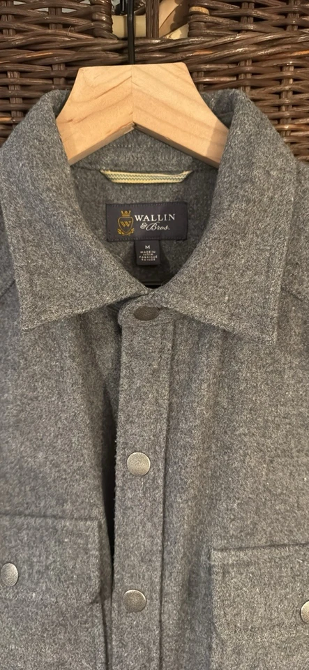 Wallin & Bros Nordstroms Wool Shirt Jacket Size Medium Men’s - Image 3 of 3