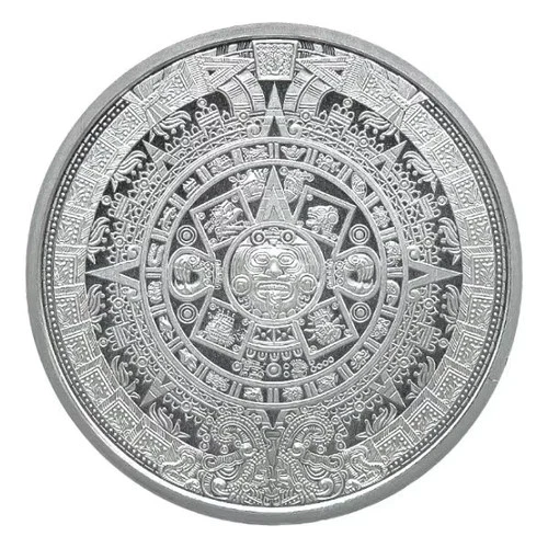 Silver 1/2 oz Aztec Calendar Round