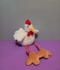 Waitrose Long Legged White And Red Chicken Plush Toy Soft Toy
