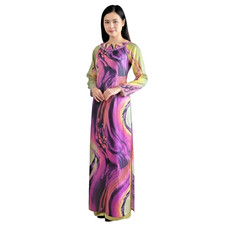 NWOT Custom Designer Embellished Vietnamese Ao Dai Size 6
