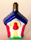 Vtg. Milk Glass Bird House Christmas Light Bulb 14V Japan