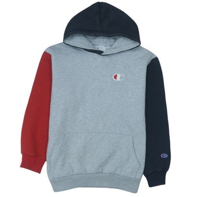 Champion Herren grau Colourblock Pullover Hoodie Small