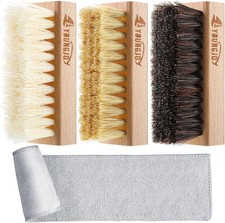 Dual Sided Sneaker Cleaning Brush Set with Microfiber Cloth, 3 Pieces