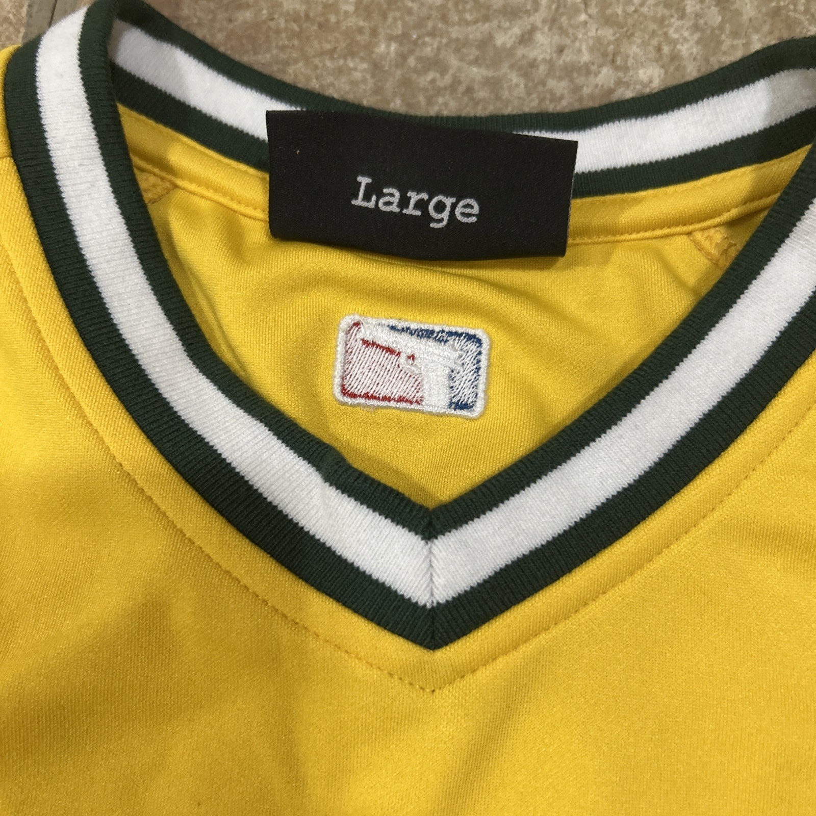 FTP Script Pullover Baseball Jersey Yellow L Large - image 3
