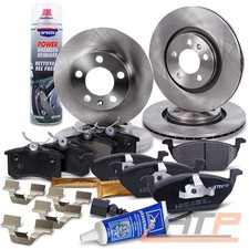 4x BREMSSCHEIBE + BREMSBELÄGE + BREMSENREINIGER VORNE + HINTEN FÜR VW GOLF 4 1J