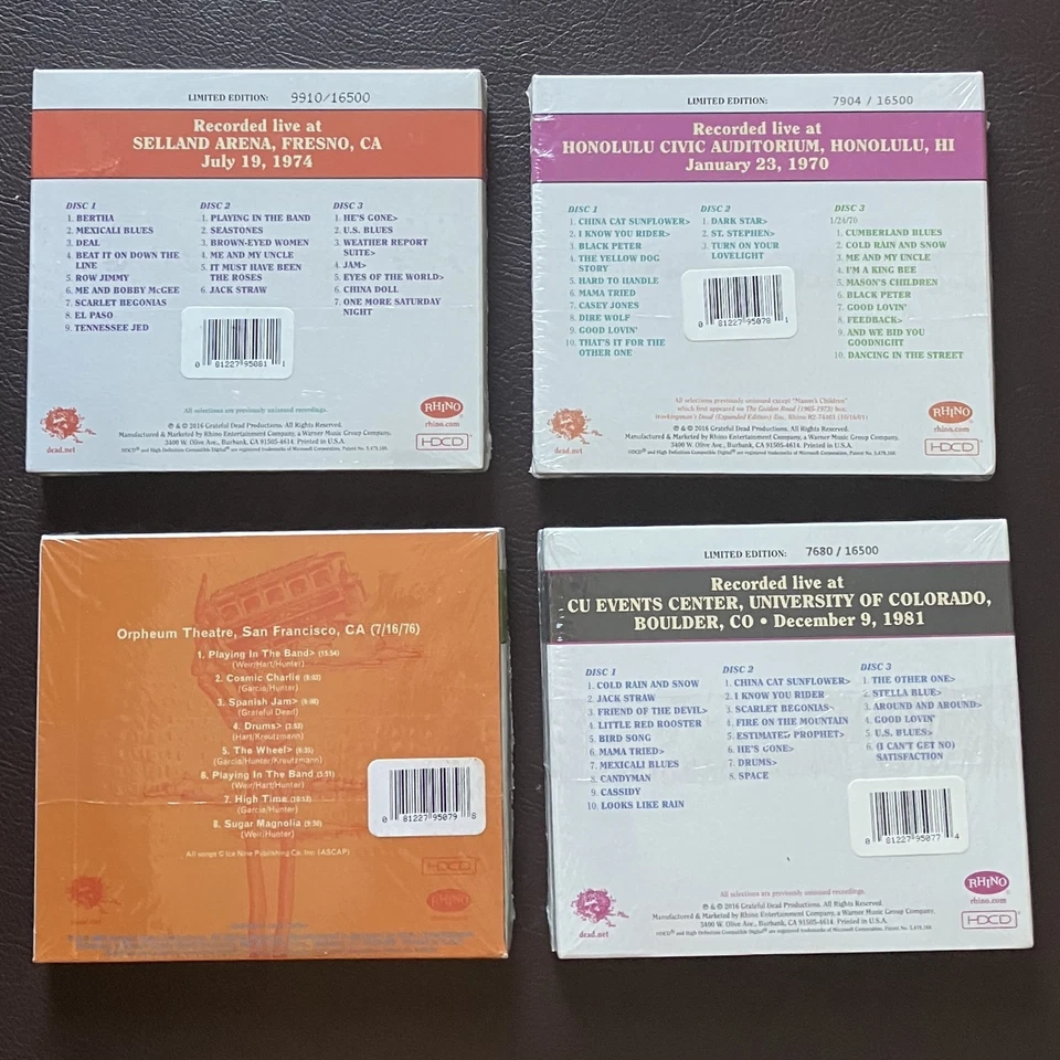 GRATEFUL DEAD Dave's Picks 2016 Set Vol. 17, 18 incl. Bonus, 19, 20 13x HDCD NEW - Bild 2 von 2