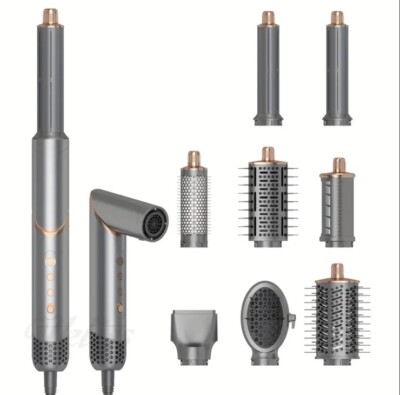 8 in 1 Haartrockner Bürste Set Luft Haarstyler Locken Negativ Ionen Faltbar